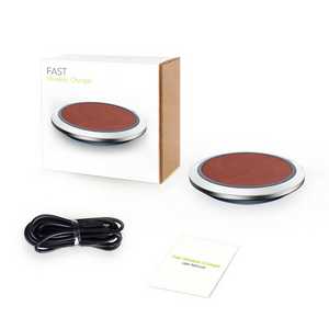 Qi Leather wireless Fast Charge Pad