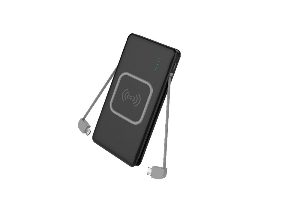 Qi Wireless Charging Pad and usb Power Bank (10000mAh)